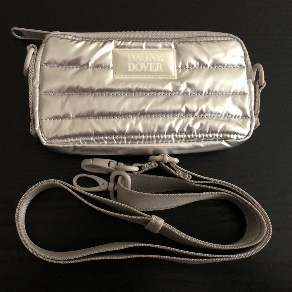 NWOT Dagne Dover Mara Crossbody in Silver Puff